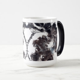Asiatische Kunst mit Lotusblätter Motiv モーフィングマグカップ