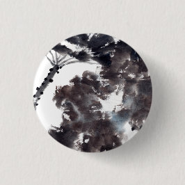 Asiatische Kunst mit Lotusblätter Motiv 缶バッジ