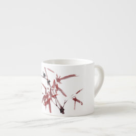 Asiatische Kunst mit Schnecke und Rotem Bambus エスプレッソカップ