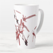 Asiatische Kunst mit Schnecke und Rotem Bambus カフェラテマグ (右アングル)