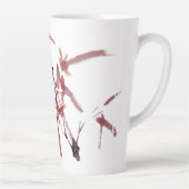 Asiatische Kunst mit Schnecke und Rotem Bambus カフェラテマグ (右)