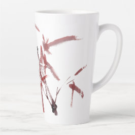 Asiatische Kunst mit Schnecke und Rotem Bambus カフェラテマグ