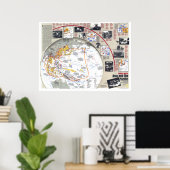 " Asien: 1937/45 - Geschichtskarte v. Pazifikkrieg ポスター (ホームオフィス)