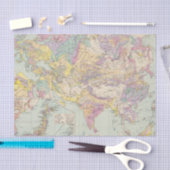 Asien uのユーロパ-アジアおよびヨーロッパの地図書の地図 薄葉紙 (クラフト)