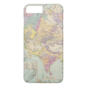 Asien uのユーロパ-アジアおよびヨーロッパの地図書の地図 iPhone 8 plus/7 plusケース