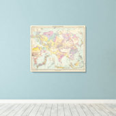 Asien u Europa – アジアとヨーロッパの地図 キャンバスプリント (インサイチュ (ウッドフロア))