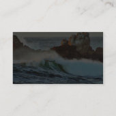 Asilomarは波の海の薄暗がりを浜に引き上げます 名刺 (裏面)