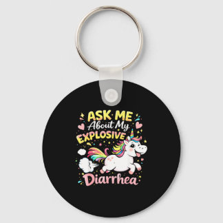 Ask about explosive diarrhea funny poop meme キーホルダー