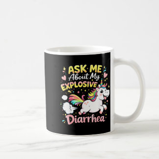 Ask about explosive diarrhea funny poop meme コーヒーマグカップ