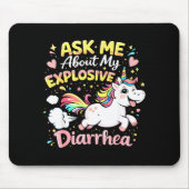 Ask about explosive diarrhea funny poop meme マウスパッド (正面)