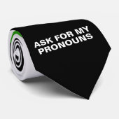 ASK FOR MY PRONOUNS - Neutrois Pride  ネクタイ (ロール)