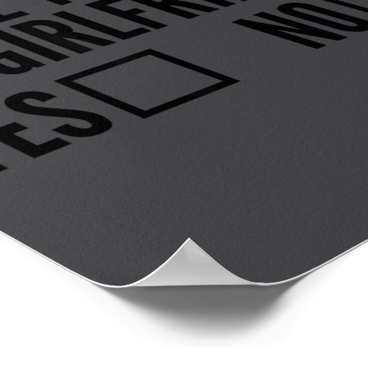 Ask Her Will You Be My Girlfriend Valentine's Day  ポスター (角)