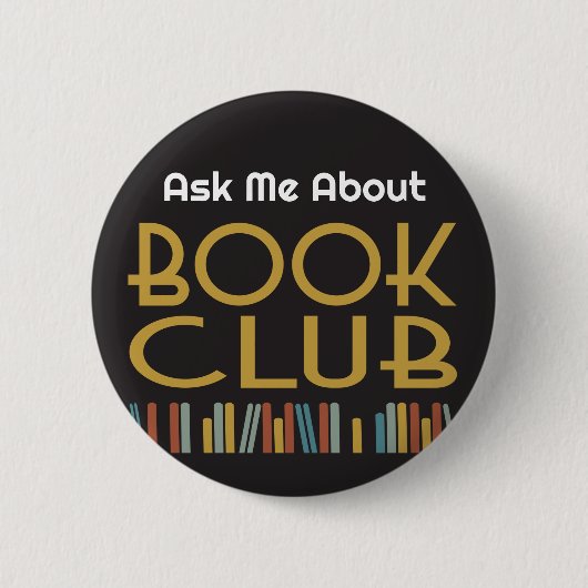 Ask Me About Book Club  缶バッジ (正面)
