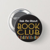 Ask Me About Book Club  缶バッジ (正面&裏面)