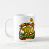 Ask Me About Brontosaurus | Hot Chocolate | コーヒーマグカップ (左)
