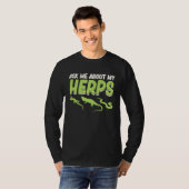 Ask Me About Herps Reptiles  Pet Reptile Owner Gra Tシャツ (正面フル)