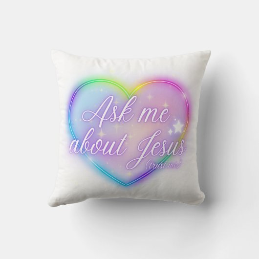 Ask me about Jesus, trust me クッション (裏面)