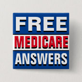 Ask Me About Medicare 缶バッジ (正面)