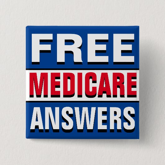 Ask Me About Medicare 缶バッジ (正面)