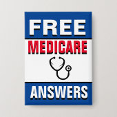 Ask Me About Medicare 缶バッジ (正面)