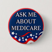 Ask Me About Medicare  缶バッジ (正面)