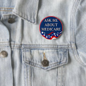 Ask Me About Medicare  缶バッジ (インサイチュ)