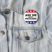 Ask Me About Medicare Button- Conversation Starter 缶バッジ (インサイチュ)