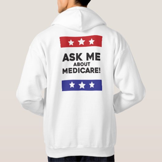 Ask Me About Medicare – Pullover Hoodie パーカ (裏面)