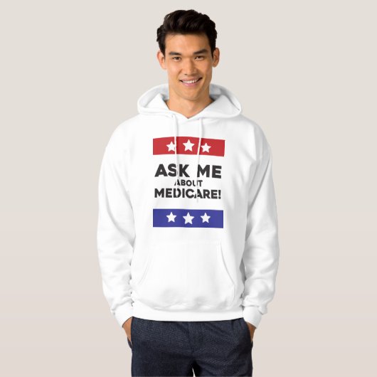 Ask Me About Medicare – Pullover Hoodie パーカ (正面フル)