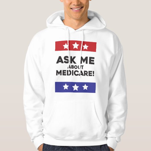 Ask Me About Medicare – Pullover Hoodie パーカ (正面)