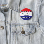 Ask Me About Medicare Red White Blue 缶バッジ (インサイチュ)