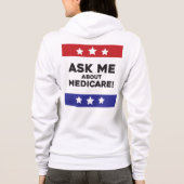Ask Me About Medicare Zip-Up Jacket パーカ (裏面)
