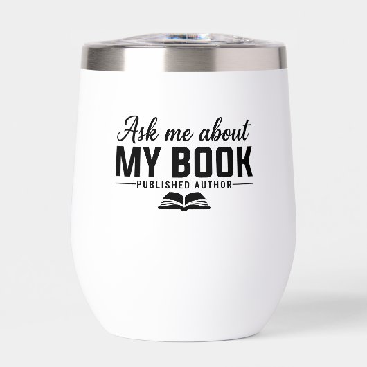 Ask Me About My Book Published Author Writer (正面)