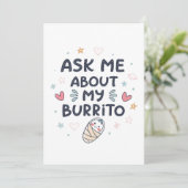 Ask Me About My Burrito Cute Baby Art 招待状 (スタンド正面)