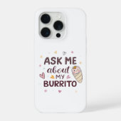 Ask Me About My Burrito Cute Baby Art iPhoneケース (裏面)