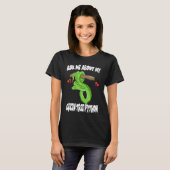 Ask Me About My Green Tree Python Snake Tシャツ (正面フル)