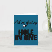 Ask Me About My Hole In One Funny Golf カード (正面)