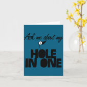 Ask Me About My Hole In One Funny Golf  カード (黄色い花)