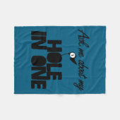 Ask Me About My Hole In One Funny Golf  フリースブランケット (正面(横))