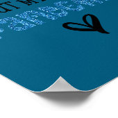 Ask Me About My New Granhild Blue Faux Glitter _1  ポスター (角)