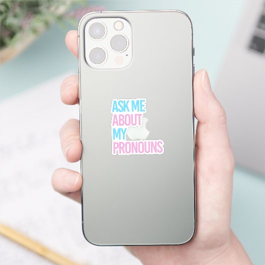 Ask me about my pronouns シール (スマートフォン)