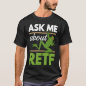 Ask Me About RETF Red Eyed Tree Frog Toad Amphibi Tシャツ (正面)