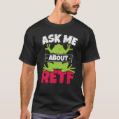 Ask Me About RETF Red Eyed Tree Frog Toad Amphibia Tシャツ (正面)