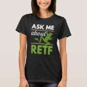 Ask Me About RETF Red Eyed Tree Frog Toad Amphibia Tシャツ (正面)