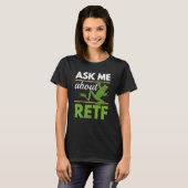 Ask Me About RETF Red Eyed Tree Frog Toad Amphibia Tシャツ (正面フル)
