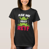 Ask Me About RETF Red Eyed Tree Frog Toad Amphibia Tシャツ (正面)