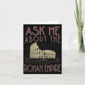 Ask Me About The Roman Empire Funny Rome Meme Dad  カード (正面)