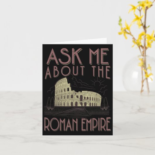 Ask Me About The Roman Empire Funny Rome Meme Dad  カード (黄色い花)
