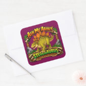 Ask Me About the Stegosaurus | 3 inch Sticker スクエアシール (封筒)