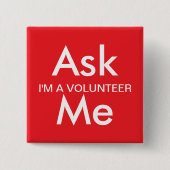 Ask Me Button For Business School Volunteers 缶バッジ (正面)